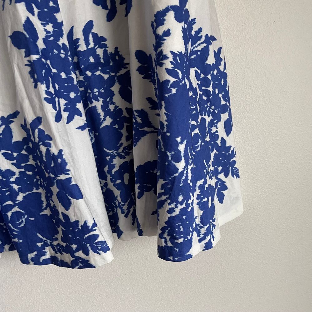 Vintage 90s Gap Floral Cotton A-line Midi Skirt - Picture 6 of 10
